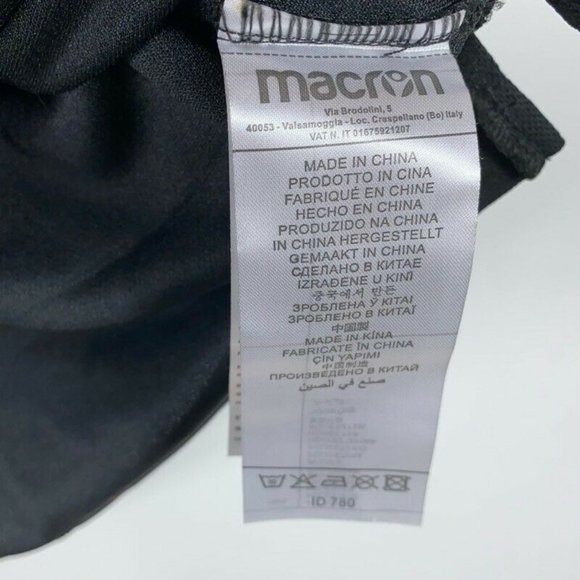 Macron Activewear Polo Shirt Black Short Sleeve - Picture 5 of 8